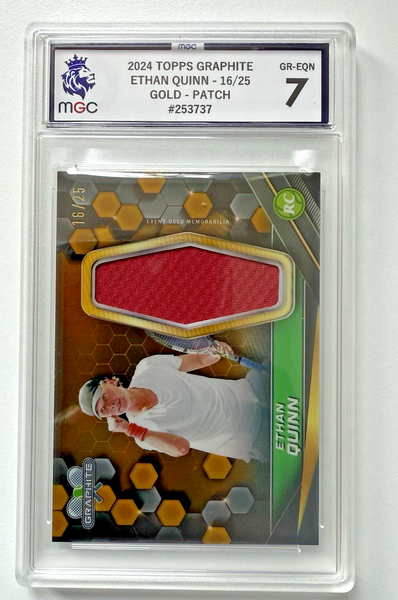 Topps Graphite 2024 Ethan Quinn Yellow Relic Refractor /25 Rookie Card MGC 7
