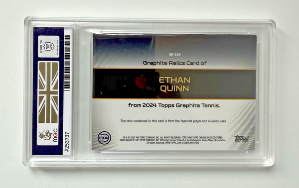 Topps Graphite 2024 Ethan Quinn Yellow Relic Refractor /25 Rookie Card MGC 7