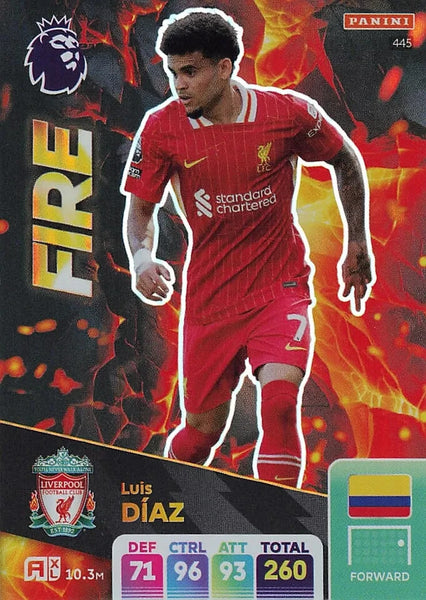 Panini Premier League Adrenalyn XL Luis Diaz Fire Liverpool 24/25 2025 Card