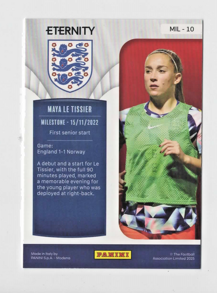 Panini Lionesses Eternity 2025 Maya Le Tissier Milestone /10 SSP England Card