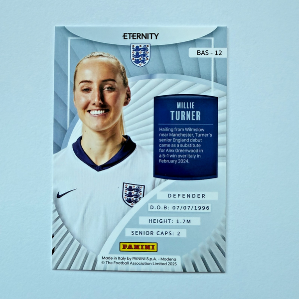 Panini Lionesses Eternity 2025 Millie Turner /10 SSP England Red Rare Card