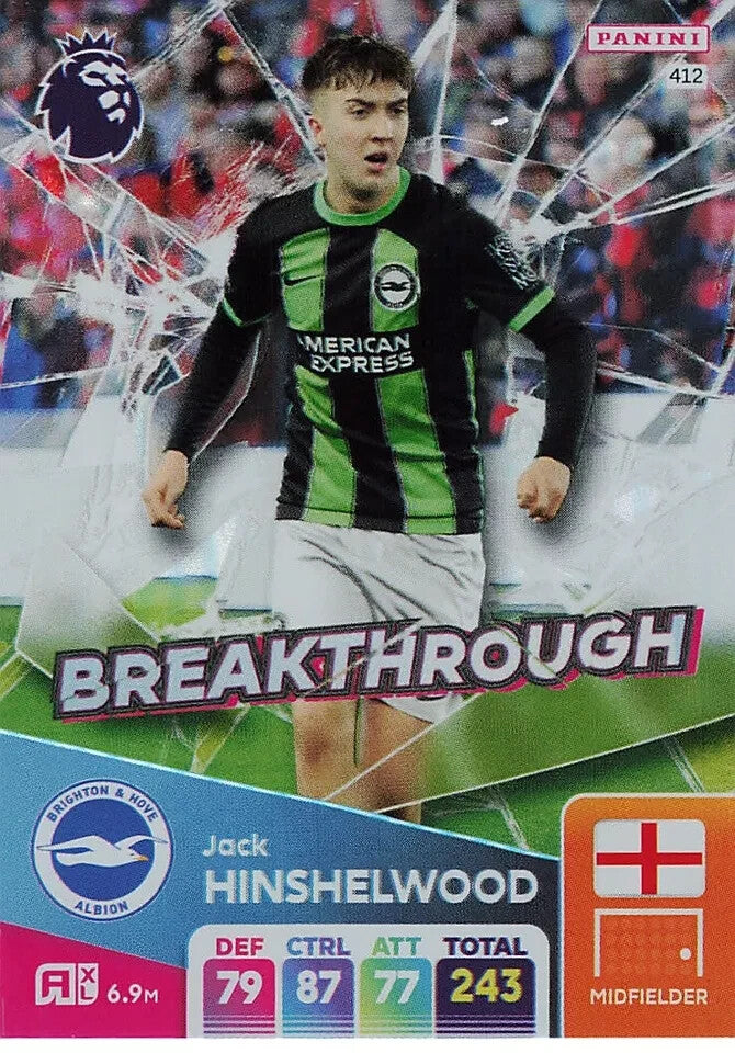 Panini Premier League Adrenalyn XL Jack Hinshelwood Breakthrough Brighton 24/25