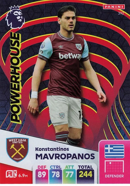 Panini Premier League Adrenalyn XL Konstantinos Mavropanos Powerhouse 24/25 Card
