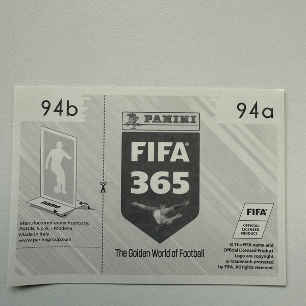 Lionel Messi Panini FIFA 365 2019 Double Sticker 94a 94b Barcelona