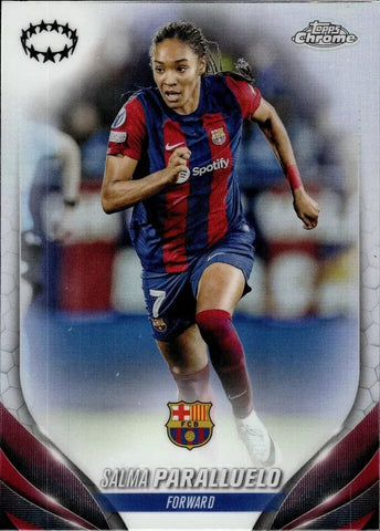 Topps Womens Chrome 2023-2024 Salma Paralluelo Barcelona Card #7