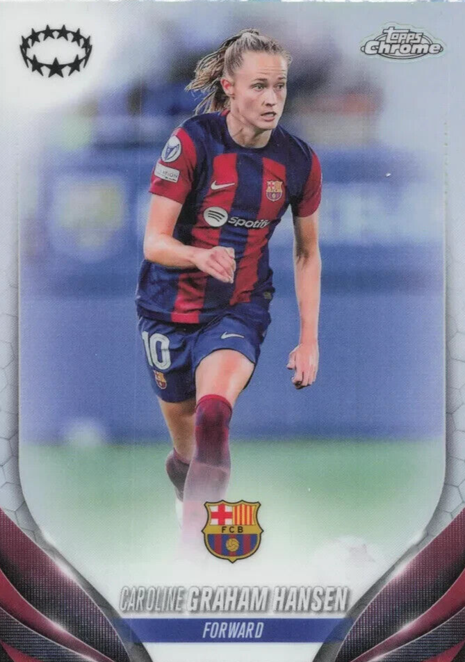 Topps Womens Chrome 2023-2024 Caroline Graham Hansen Barcelona Card #32