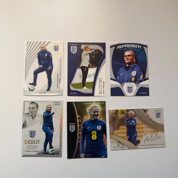 Panini Eternity Lionesses 2025 Sarina Wiegman England 6 Card Base Insert Bundle