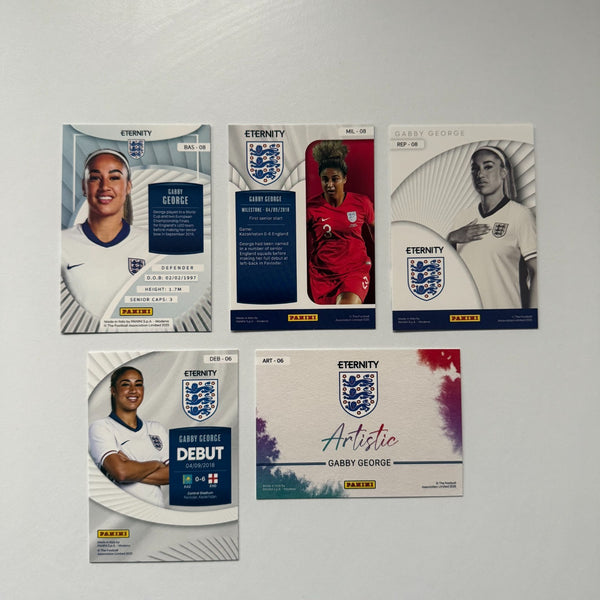Panini Eternity Lionesses 2025 Gabby George England 5 Card Base Insert Bundle