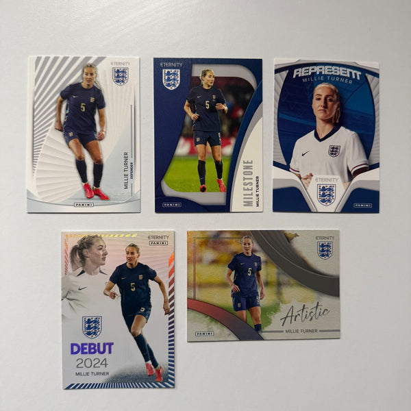 Panini Eternity Lionesses 2025 Millie Turner England 5 Card Base Insert Bundle