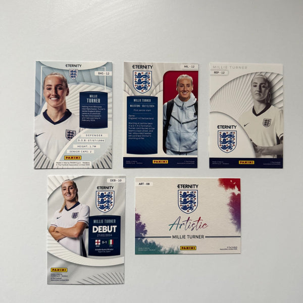 Panini Eternity Lionesses 2025 Millie Turner England 5 Card Base Insert Bundle