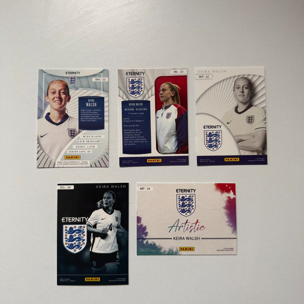 Panini Eternity Lionesses 2025 Keira Walsh England 5 Card Insert Bundle
