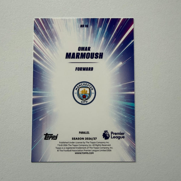 Topps Premier League 2026/27 Omar Marmoush Man City Nitro Boost Green /499